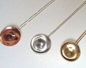 Organic Necklace Set of 3 - Silver, Brass, Copper