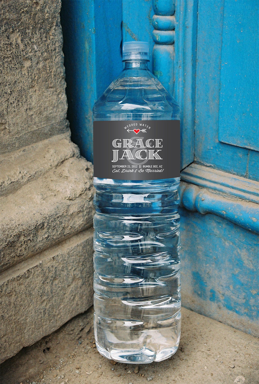 Custom Vintage Water Bottle Labels for Weddings & Special Occassions