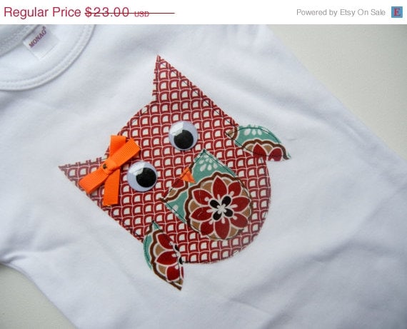 CYBER MONDAY SALE Girls Boutique Clothing, Owl T Shirt