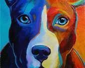 Pitbull Pup - Original Pitbull Dog PRINT 11 x 14 - By Corina St. Martin