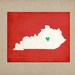 Kentucky Silhouette State Map Customizable Art Print