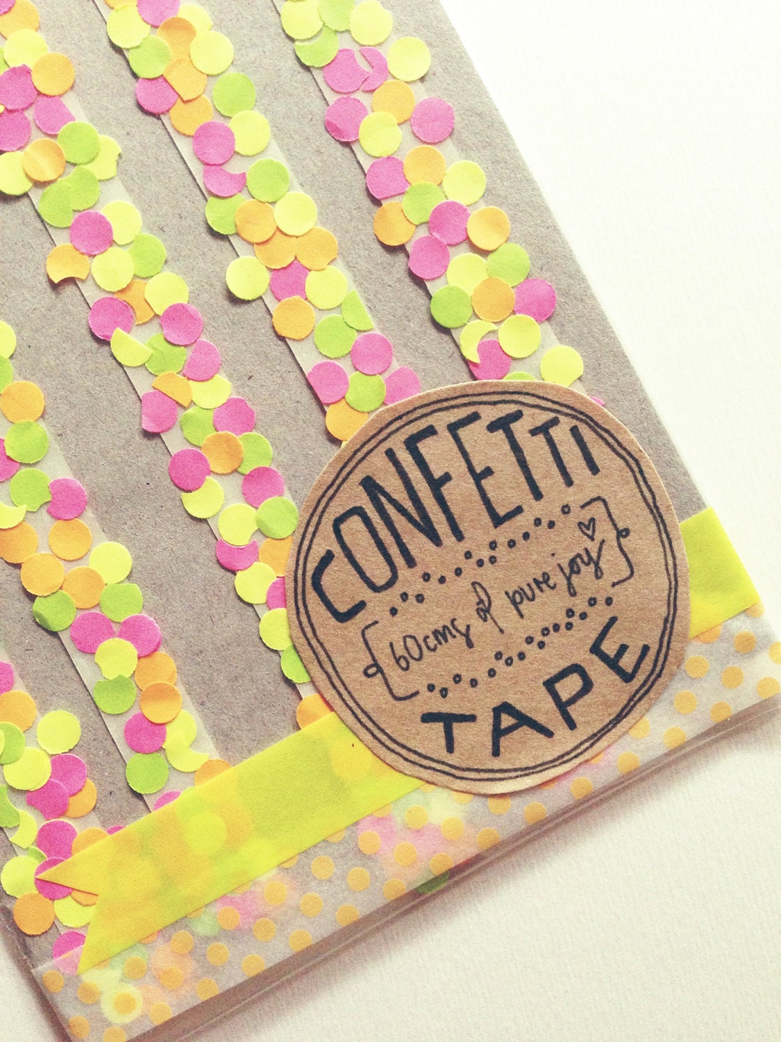 Pretty Handmade Neon Confetti Tape