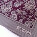Valentino silk square scarf, jacquard burgundy and greige