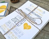 Wedding Invitation: Yellow and Gray Whimsical Heart