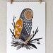 Owl Illustration Art - Watercolor Painting - Archival Print 8x10- Little Owl Manu by Marisa Redondo