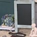 Vintage MINI Tabletop French Cafe Sidewalk Chalkboard, Duck Egg Blue