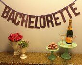Pink Purple Glitter "BACHELORETTE" Banner Garland