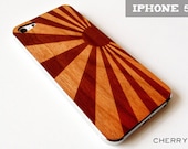 Japanese Sunrise Etching on Wood iPhone 5 Cover