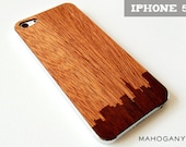 San Francisco Skyline Etching on Real Wood iPhone 5 Skin