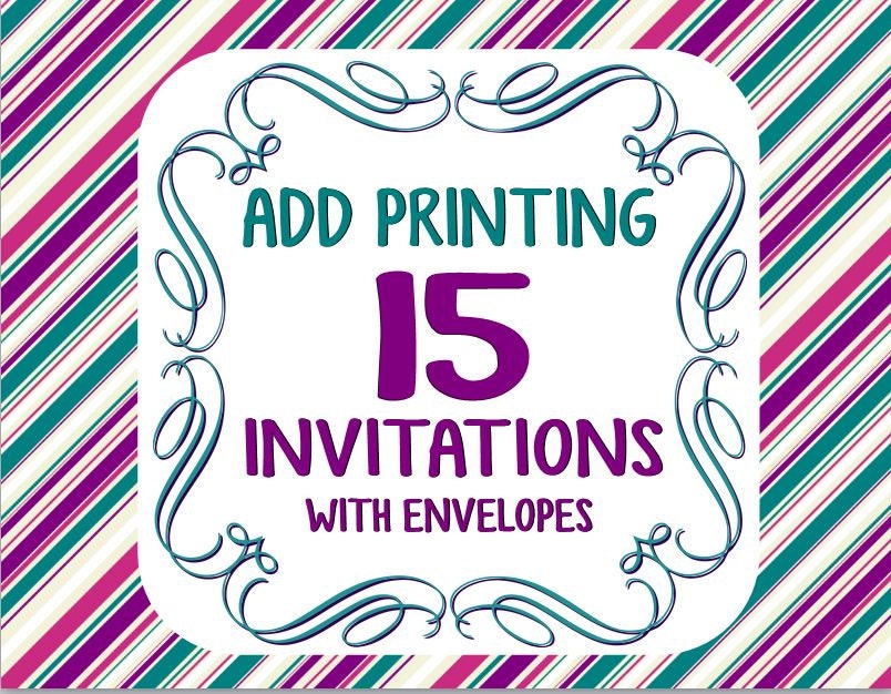 Add Printing of Invitations with Envelopes