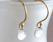 Silver Glimmer, Sterling Silver and Gold earrings Under 25