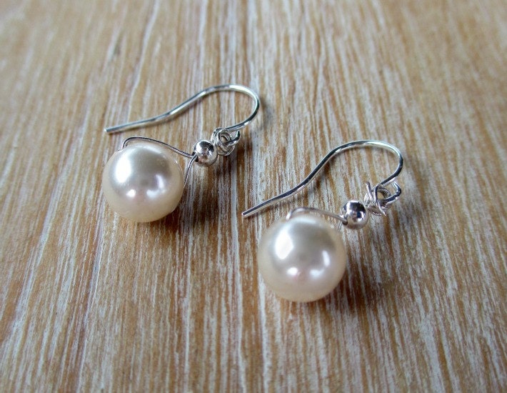 Pearls & Sparkle Fine Silver Dangle Earrings Under 30