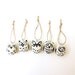 Owl Christmas ornaments - set of 5 - black and white - cute - woodland folk - neutrals - autumn - birds