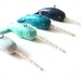 Narwhal Christmas ornament - clay - Christmas decor - nautical - unique - small sculpture - ocean blue