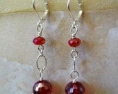 Red Crystal Bead Earrings