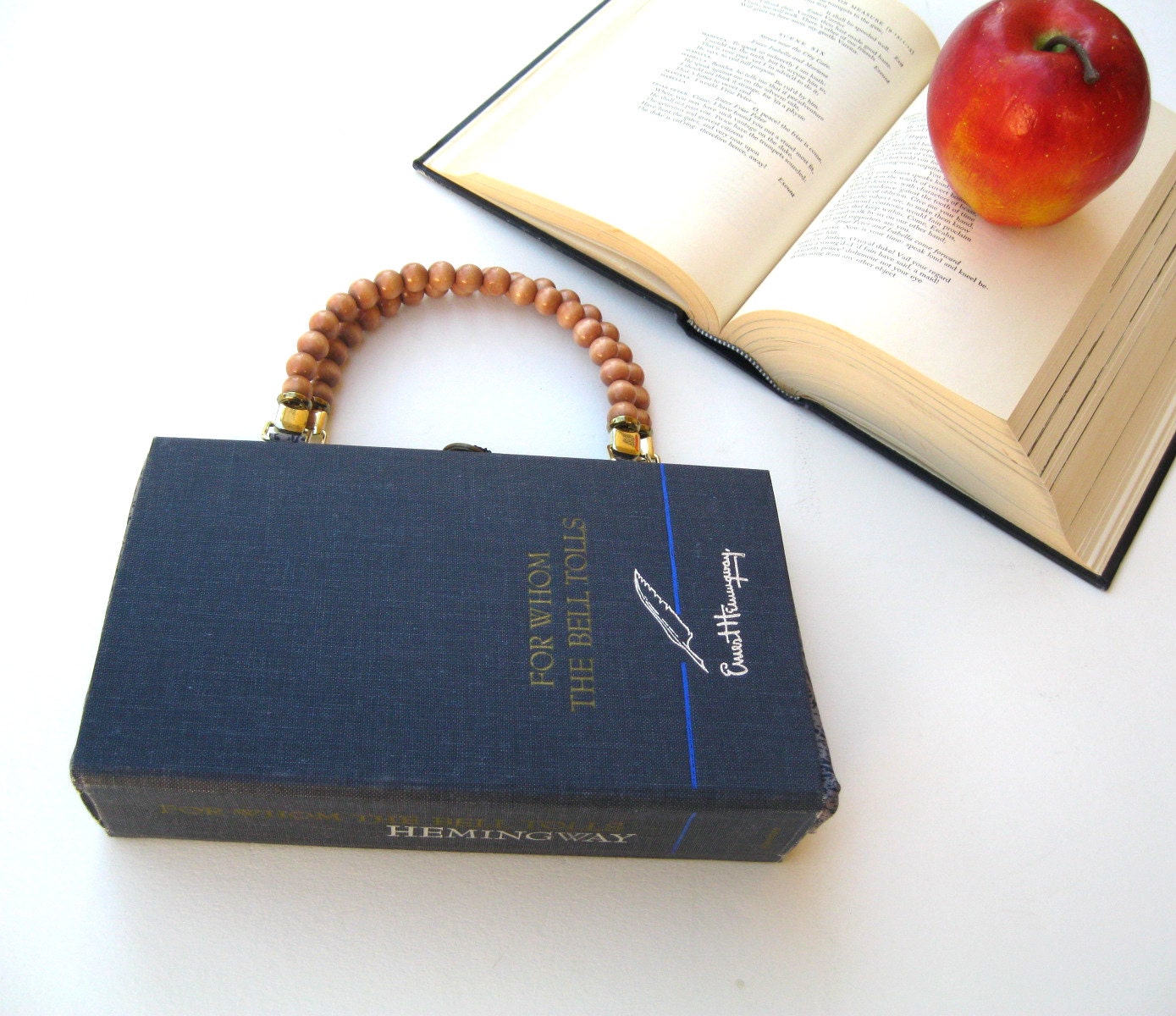 Hemingway- For Whom the Bell Tolls-Book Purse Handbag (with compact pocket mirror)