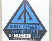 Global Dynamics Parking Sticker