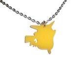 Pikachu Necklace, Cute Yellow Pokemon Laser Cut Necklace