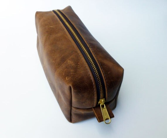 Dopp Kit / Leather Pouch- Heavy Duty Zipper