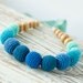 Caribbean Breeze Nursing Necklace - ombre blue - gift for a new mom, teething necklace for mom to wear, montessori