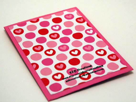 Gift Card Holder, Valentine, Hearts, Red, Pink, White