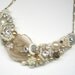 Vintage inspired bib necklace- Antique jewelry - Bridal statement necklace- vintage wedding accessories - wedding statement bib
