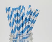 25 Blue Striped Straws with DIY Straw Flag PDF Il_170x135