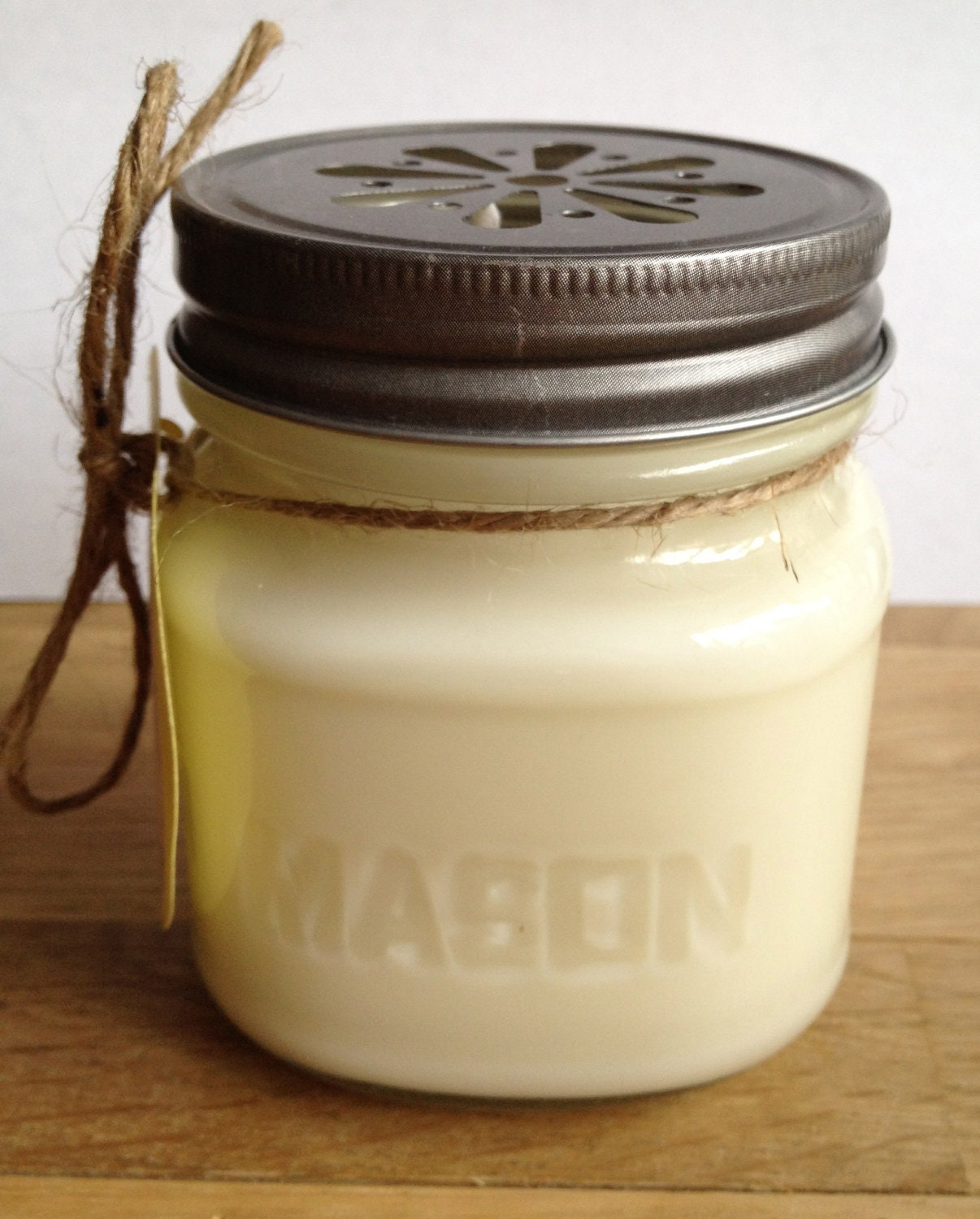 Gardenia Flower Soy Candle 8oz Mason Jar