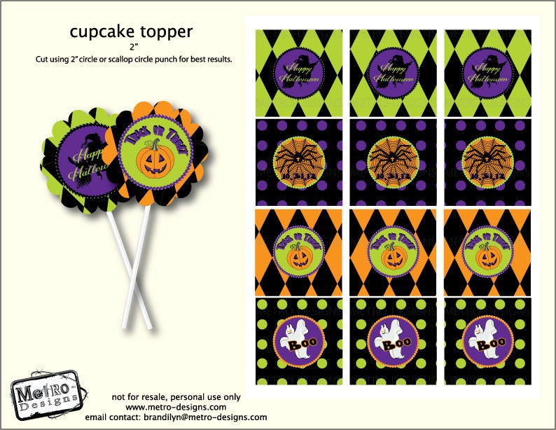 Halloween Cupcake Toppers Il_570xn