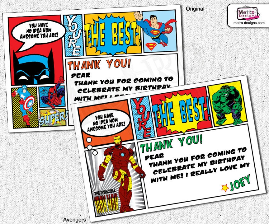 Super Hero - Thank You Cards Il_570xn