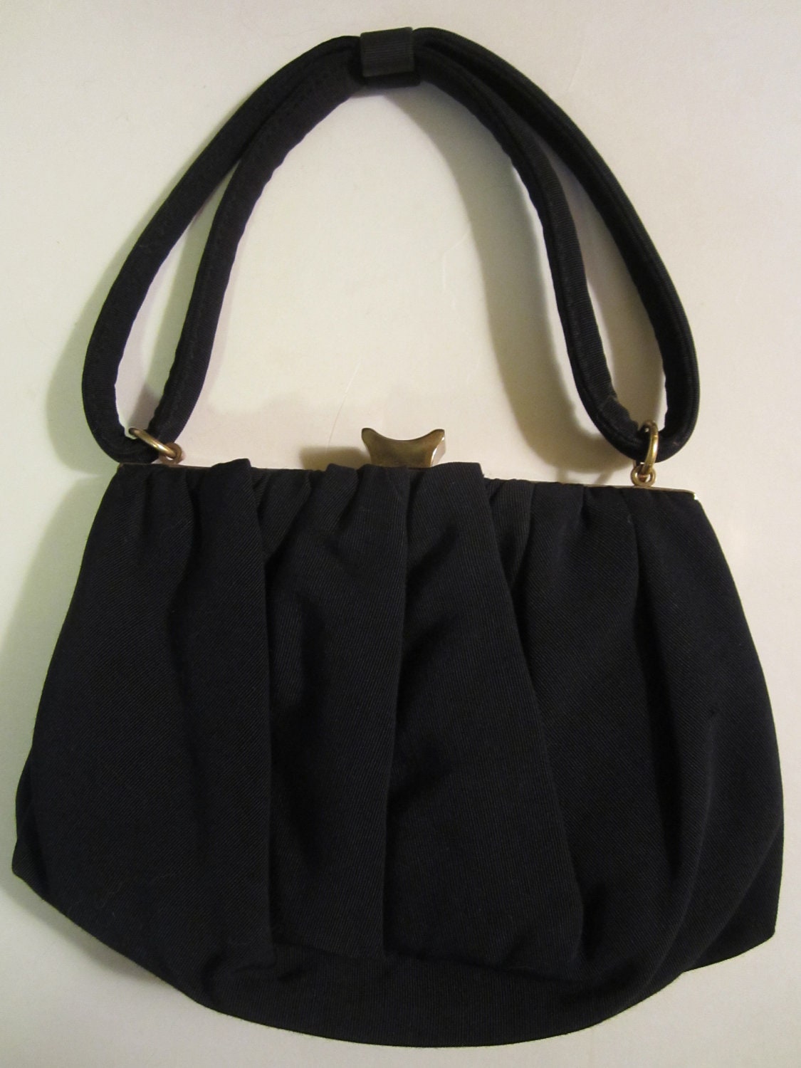 Vintage Jugber Evening Purse - Navy Bag With Change Purse - Womens Vintage Accessories