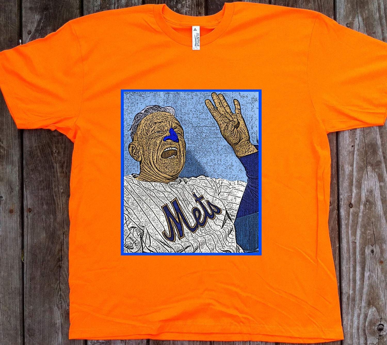 Casey Stengle New York Mets Men's Alstyle Tee Shirt Culture Cloth Zinc Collection