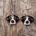 Earrings Great Dane Natural Ears Dog Breed Pet Lover Copper Custom Rivets