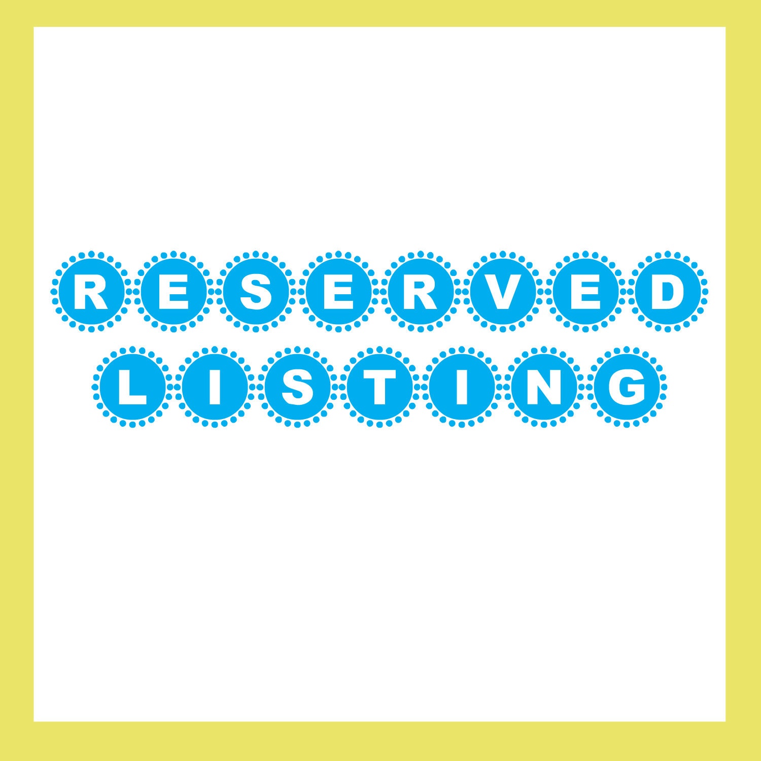 Reserved Listing for Shauna