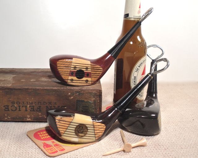 Vintage Golf Club Bottle Opener / Wood Driver Golf Club Bottle Opener