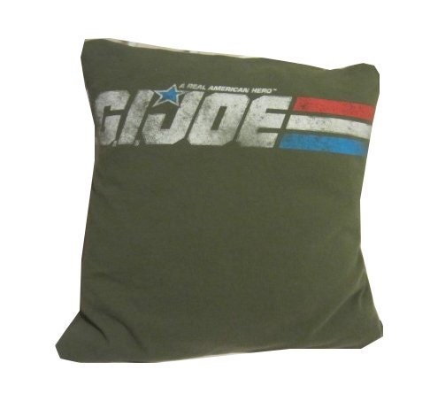 T-shirt Pillow - GI Joe army green action recycled t-shirt pillow throw cotton tshirt throw pillow