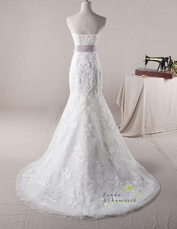 Zinia/wedding gown/women clothing/bridal dress/long/lace/fishtail/mermaid/elegant/custom made/ALL SIZEE
