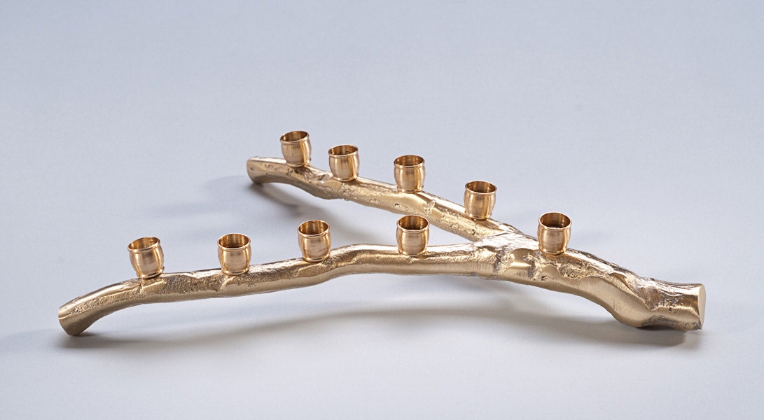 Contemporary Branch  Menorah OR Chanukiah - FREE Priority S&H (USA)