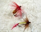 Vintage Fly Fishing Lures, 2 pc., Sports and Camping for Collection, Industrial, Hunting Lodge, Cabin