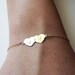 Dainty Gold Filled Double Heart Bracelet - Personalized Sweetheart Bracelet - Personalized ID Bracelet - Bridal Shower Gift - Wedding