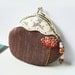 Metal frame purse / coin purse/ embroidery coin purse / flower embroidered /8.5 cm frame purse/ metal frame