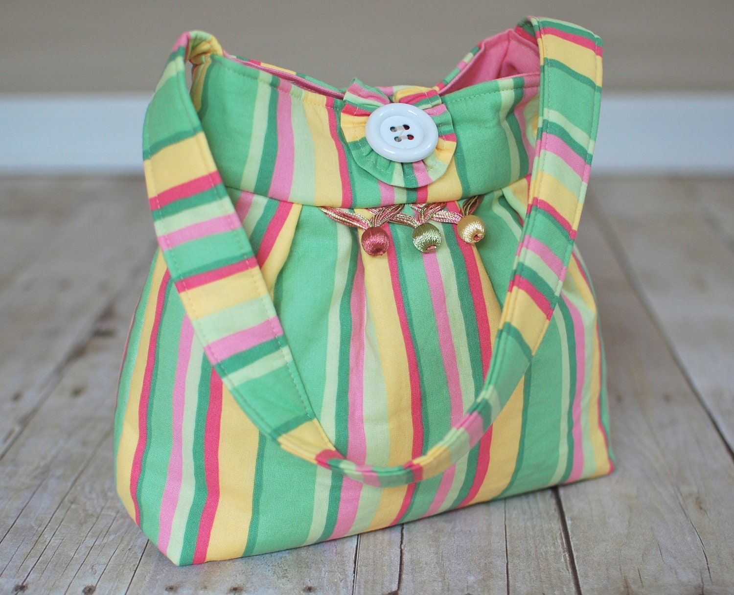Spring SALE- The Reversible Mini 'Layla' Bag- Pink and Green- Regularly 32