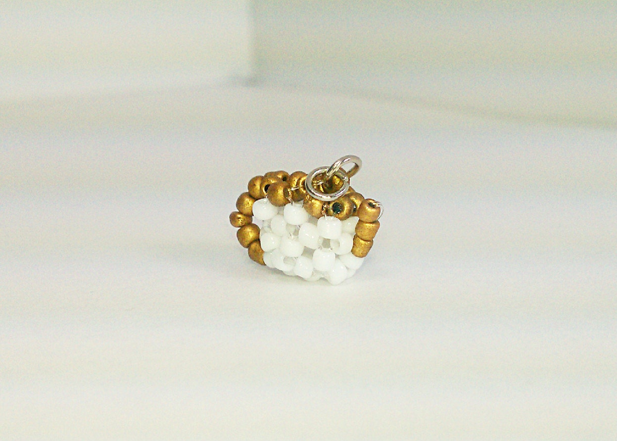 Teapot Charm 3D Beaded Handmade Charm