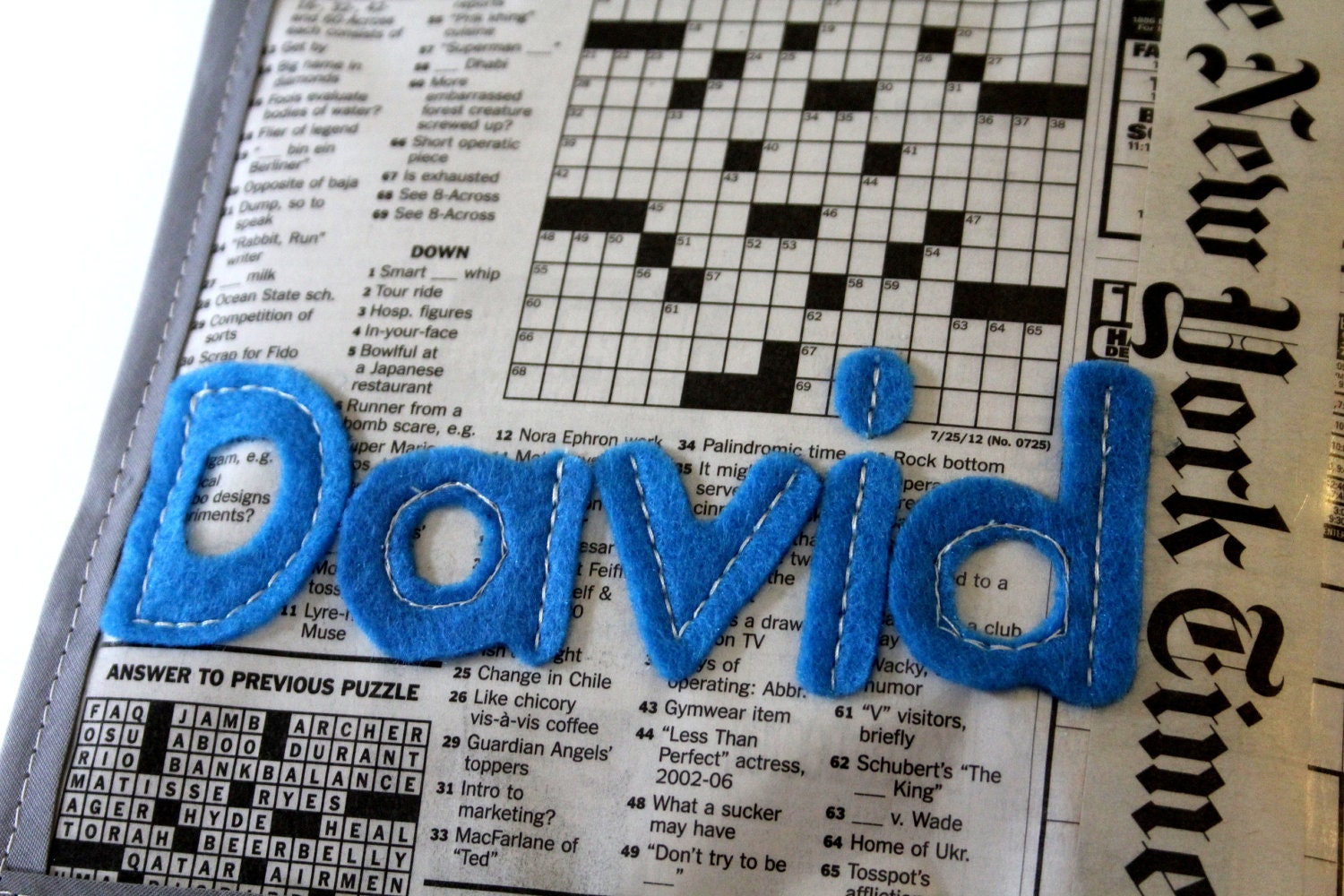 Personalized Baby Newspaper (New York, New York Times, Food, Business): crinkle taggie