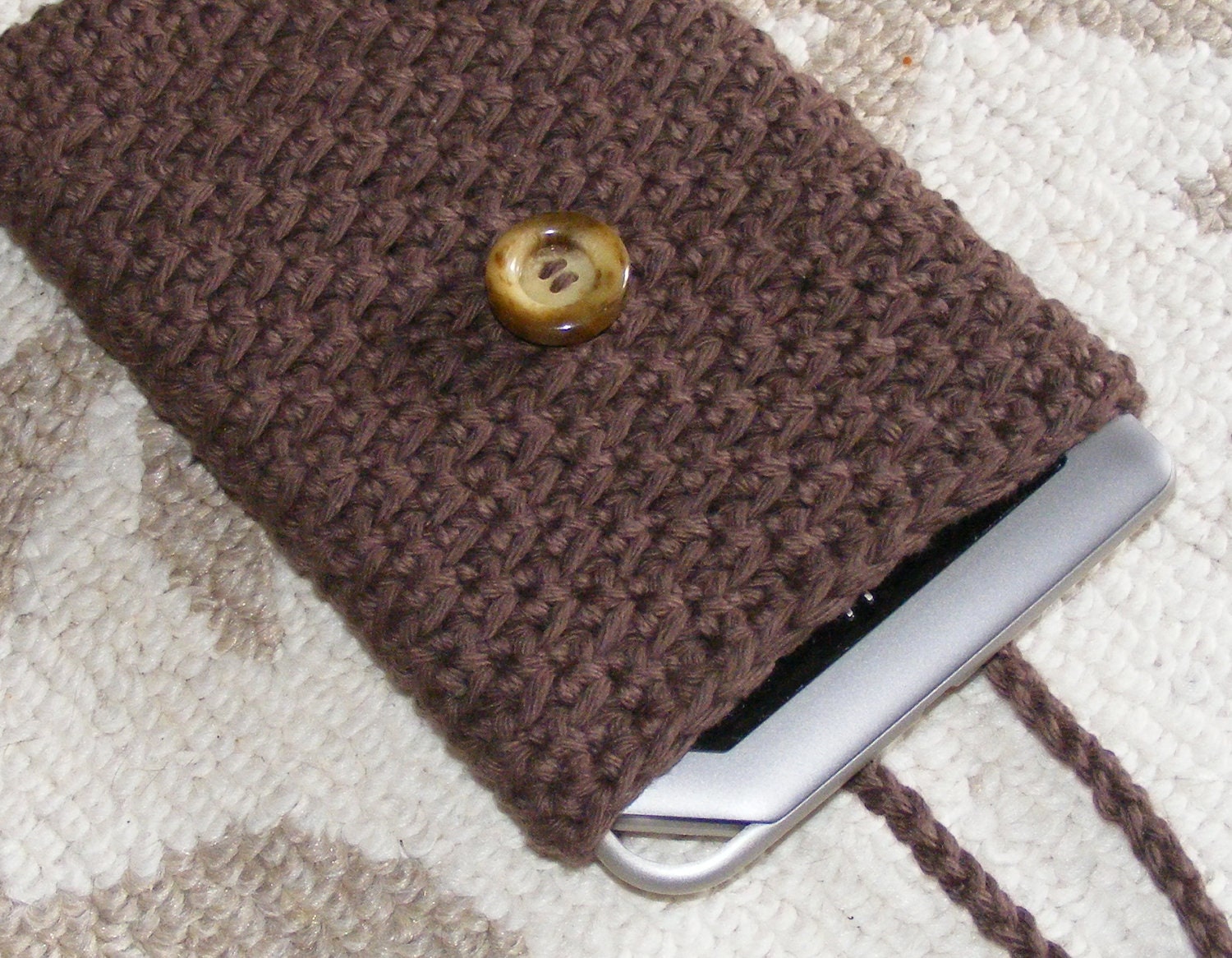 Ereader case, ebook cover sleeve for Kindle Fire, Kobo Touch, Nook Tablet and other ereaders in Warm Brown