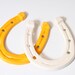 Orange Ceramic Horseshoe Wall Decor / Ceramic Wall Art - Good Luck - Orange is Ready to ship