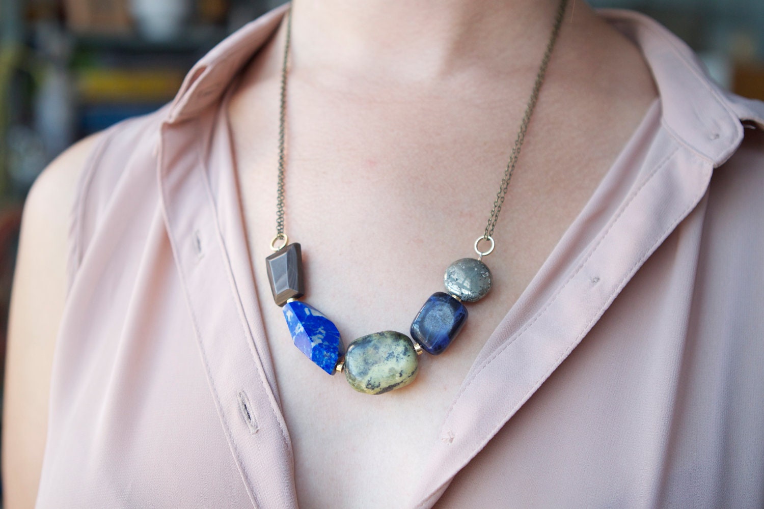 Blue Lapis, Green Serpentine