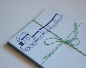 Train Set of 6 Note Cards