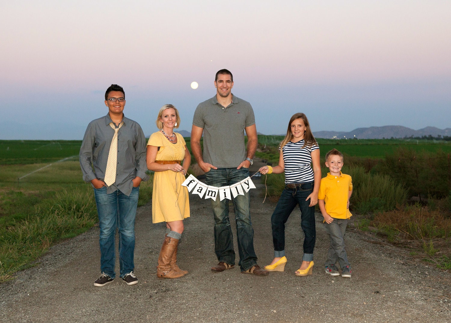 FAMILY Burlap Banner  - photo prop - Holiday burlap banner - Christmas bunting