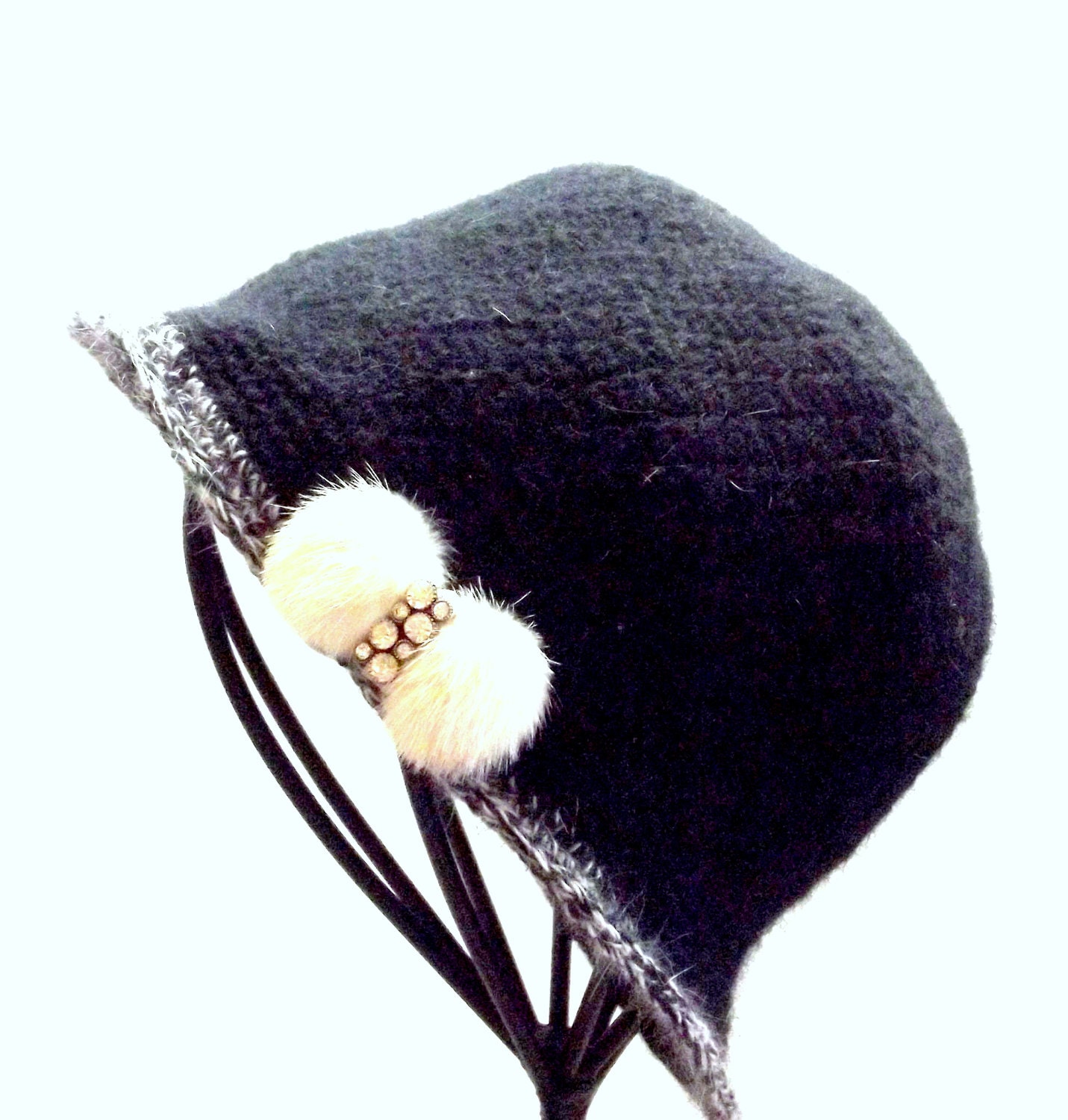 MINK Cloche, CRUELTY FREE, Crochet Hat, Gift for Her, Unique Fiber,  Winter Apparel
